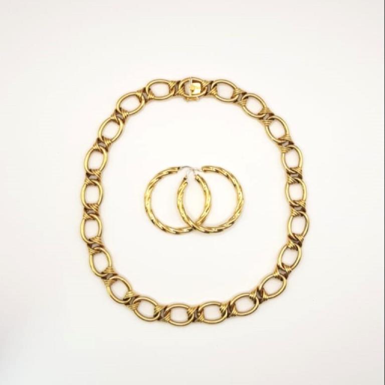 Parure maglia intrecciata in SCONTO