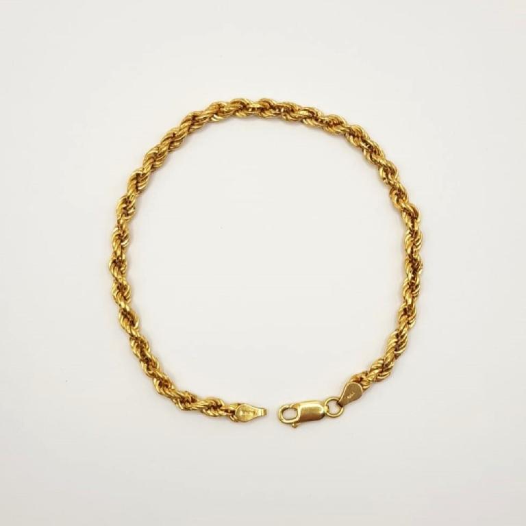 Bracciale a maglia corda