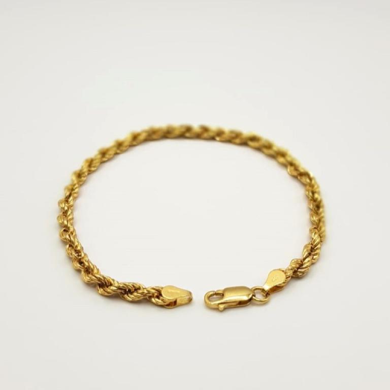 Bracciale a maglia corda