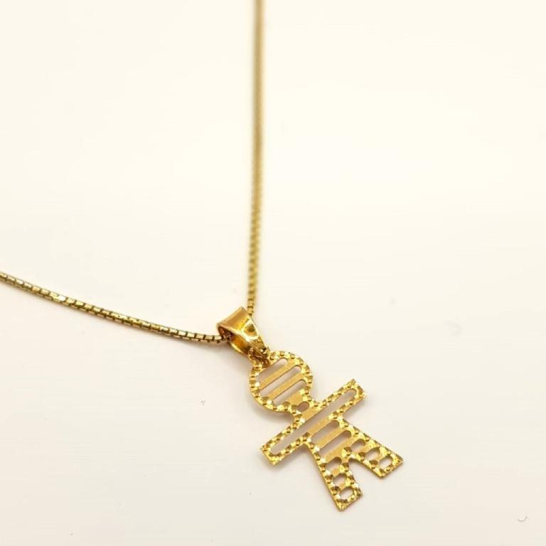 Collana fine con ciondolo bimbo stilizzato in SCONTO