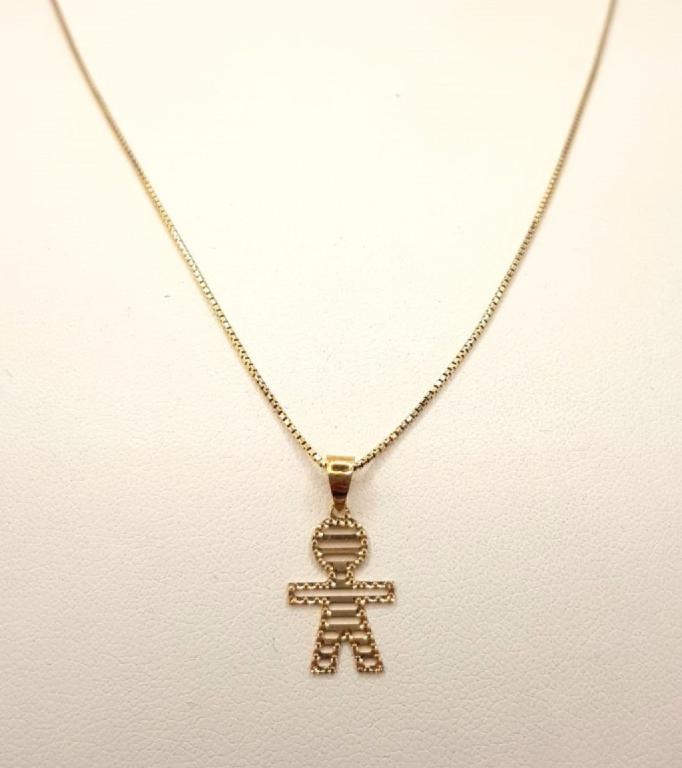 Collana fine con ciondolo bimbo stilizzato in SCONTO