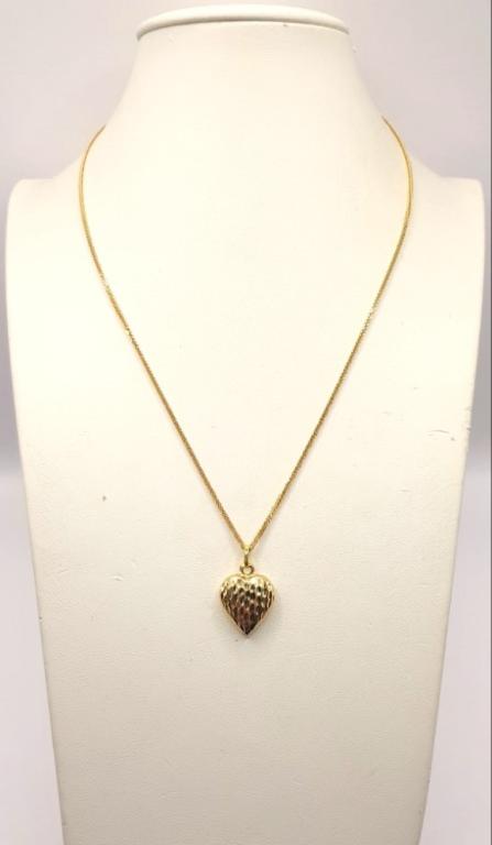 Collana maglia spiga con cuore double face in SCONTO